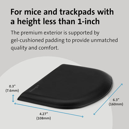 Kensington ErgoSoft Wrist Rest for Slim Mouse/Trackpad, Black (K52803WW) Mouse Wrist Rest for Slim Mouse