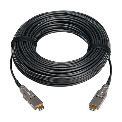 Tripp Lite Long Distance 8K HDMI Fiber Active Optical Cable (AOC), 98 Feet / 30 Meters, Detachable Connectors for Micro-HDMI, UHD 8K@60Hz, HDR, HDCP 2.3, Black (P568FMM-30M-8K6)