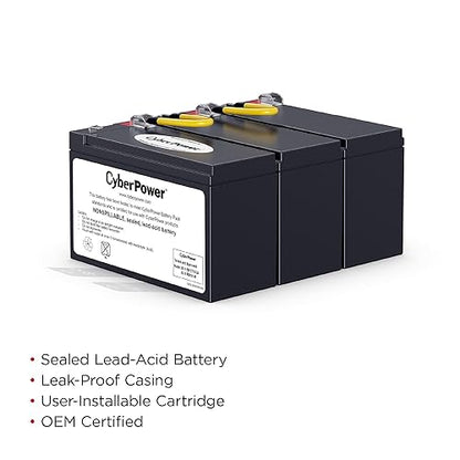 CyberPower RB1270X3A UPS Replacement Battery Cartridge, UPS Replacement Battery Cartridge, Maintenance-Free, User Installable, 12V/7Ah