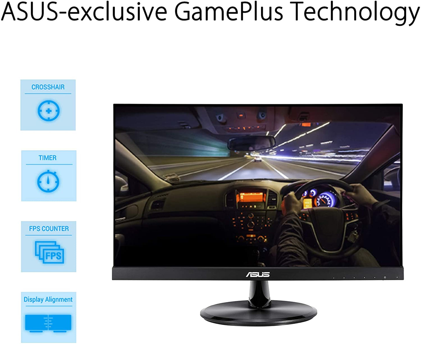 ASUS VP229HE 21.5” Monitor, 1080P Full HD, 75Hz, IPS, FreeSync/Adaptive-Sync, Eye Care, HDMI VGA, Frameless, VESA Wall Mountable, BLACK 21.5" IPS 75Hz