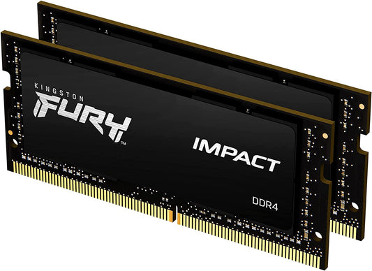 Kingston FURY Laptop Memory DDR4 2666MHz 8GB Kingston FURY Impact CL15 1.2V SODIMM KF426S15IBK2/16 Kit of 2 2666MHz 16 GB
