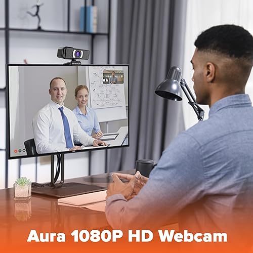 Spracht CC-USB-1080P HD Webcam | Full HD 1080p/30fps Video Calling | Webcam for PC, Mac Computers with Privacy Cover and Adjustable Stand | Plug & Play USB Web cam for Calls, Conference, Zoom, Skype