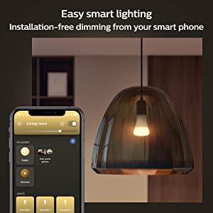 Phllips hue Philips Hue White 17W Equivalent 100W A21 Base E26 LED Smart Bulb, Dimmable, Bluetooth &amp; Zigbee Compatible, Voice Activated with Alexa &amp; Google Assistant