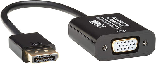Tripp Lite DisplayPort to VGA Adapter Cable Active Converter Displayport 1.2 DP to VGA DP2VGA 6in (P134-06N-VGA-V2), Black DP 1.2 to VGA Active (6")