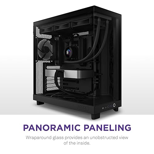 NZXT H6 Flow (2023) Compact Dual-Chamber ATX Case - CC-H61FB-R1 - All Black