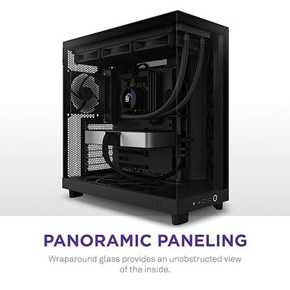 NZXT H6 Flow (2023) Compact Dual-Chamber ATX Case - CC-H61FB-R1 - All Black