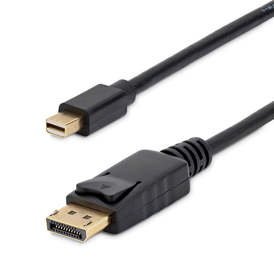 StarTech.com 6ft Mini DisplayPort to DisplayPort 1.2 Cable - 10 Pack - 4Kx2K UHD Mini DisplayPort to DisplayPort Adapter - Mini DP to DP Cable for Monitor - mDP to DP Converter Cord (MDP2DPMM610PK) 6 ft / 2 m Black 10 Pack