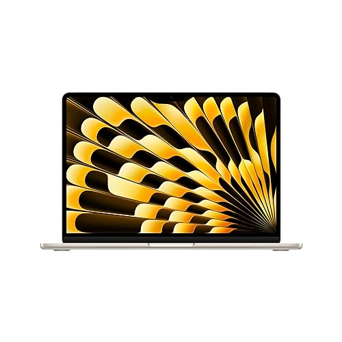 Apple 2024 MacBook Air 13-inch Laptop with M3 chip: 13.6-inch Liquid Retina Display, 8GB Unified Memory, 256GB SSD Storage, 1080p FaceTime HD Camera, Touch ID; Starlight, English Backlit Keyboard English Starlight M3 chip with 8-core CPU and 8-core GPU