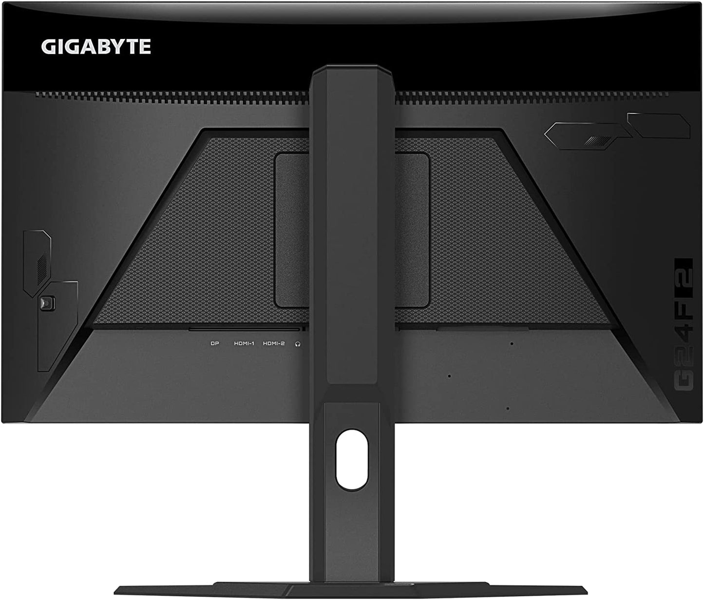 GIGABYTE G24F 2- 24" 165Hz/180Hz(OC) 1080P Gaming Monitor, 1920 x 1080 SS IPS Display, 1ms (MPRT) Response Time, 95% DCI-P3, 125% sRGB, 1x DisplayPort 1.2 (HDR ready), 2x HDMI 2.0, 3x USB 3.2 24 inch Flat|FHD|IPS G Series 165Hz/180Hz(OC)