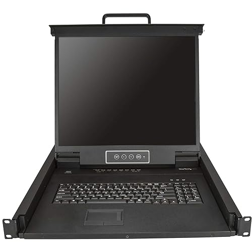 StarTech.com 8 Port Rackmount VGA KVM Console - 19 Inch LCD Monitor Display - 1U VGA KVM Console - Cables & Mounting Hardware Included (RKCONS1908K), 1.70 (43.18 mm) x 19 (482.60 mm) x 25.30 (642.62 mm)