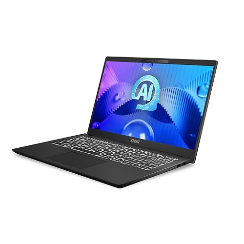 MSI Modern 15 H AI C1MG-029CA 15.6 Ultra Thin and Light Professional Laptop, Intel Core Ultra 7-155H, ARC Graphics, 32GB DDR5 Memory, 1TB NVMe SSD, Windows 11 Home, Bilingual Keyboard