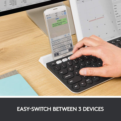 Logitech K780 Multi-Device Wireless Keyboard for Computer, Phone and Tablet – FLOW Cross-Computer Control Compatible