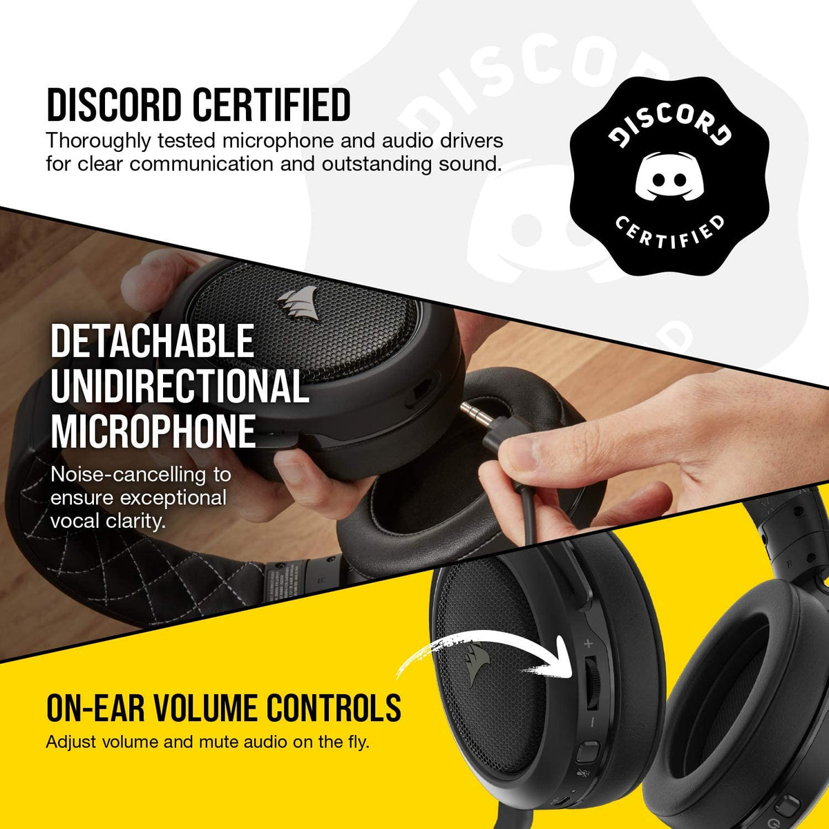 Corsair HS70 Pro Wireless Gaming Headset - 7.1 Surround Sound Headphones for PC, MacOS, PS5, PS4 - Discord Certified - 50mm Drivers – Carbon Carbon Pro Wireless Headset