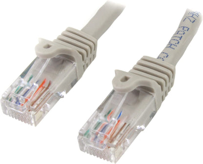 StarTech.com 6 ft. (1.8 m) Cat5e Cable - Power Over Ethernet - Snagless - Gray - Ethernet Network Cable (45PATCH6GR) 6 ft / 2m Grey