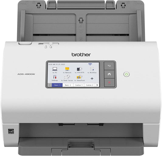Brother ADS-4900W Professional Desktop Scanner with Fast Scan Speeds, Duplex, Wireless, and Large Touchscreen