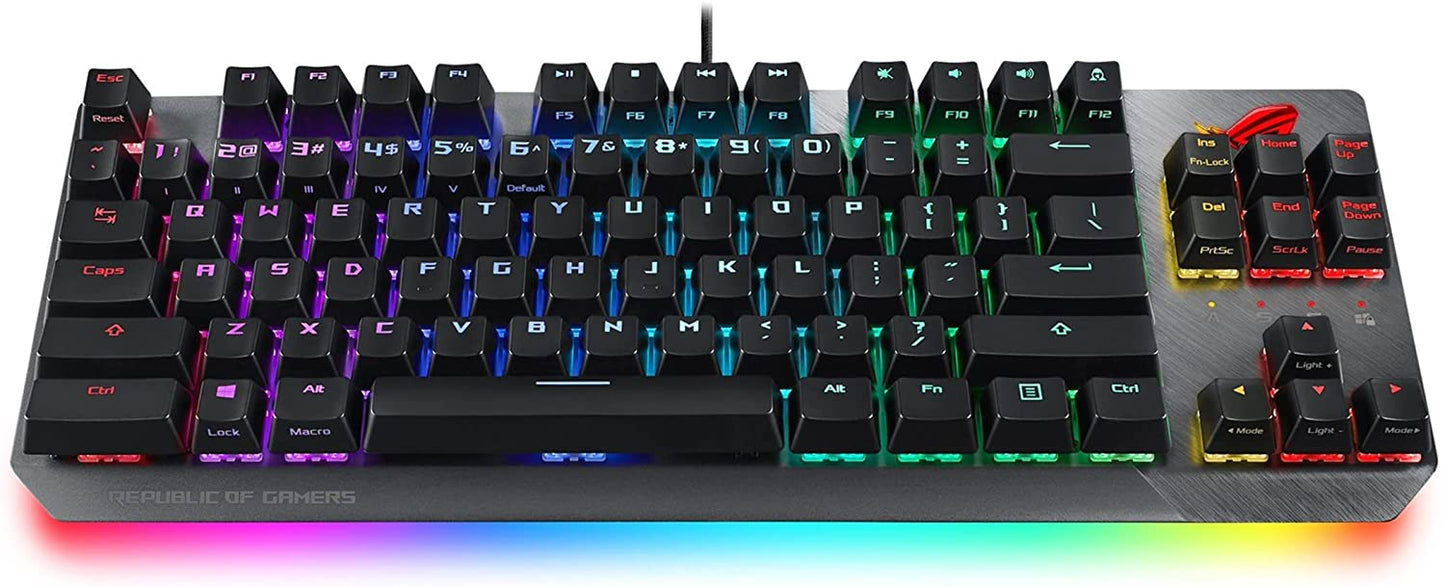 ASUS ROG Strix Scope NX TKL 80% Gaming Keyboard | ROG NX Brown Tactile Mechanical Switches, Aura Sync, Stealth Key, 2X Wider Ctrl Key, Programmable Macros, Detachable Cable ROG 80% NX Brown Switches Black