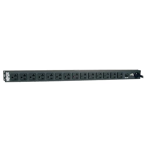 Tripp Lite Basic PDU, 20A, 14 Outlets (5-15/20R), 120V, L5-20P Input, 15 ft. Cord, 0U Vertical Rack-Mount Power, 24 in. (PDU1420T) 14 Outlets / Horizontal 20 Amps Alternative Input