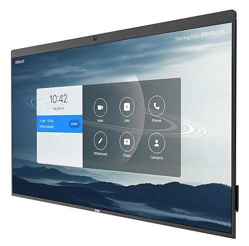 DTEN D7 55-inch All-in-One Video Conferencing System, Digital whiteboard, Interactive Monitor with Microphone Array, HD Camera, and Speakers