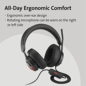 Kensington Noise Cancelling H2000 USB-C Over-Ear Headset (K83451WW)