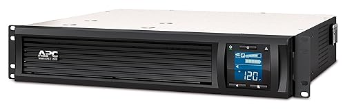 APC UPS 1500VA Smart-UPS with SmartConnect, Pure Sinewave UPS Battery Backup, Line Interactive, 120V Uninterruptible Power Supply, Rackmount UPS (SMC1500-2UC) 1500VA Rack Mount Smart-UPS