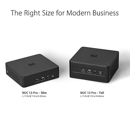 ASUS NUC 13 Pro Tall Barebone with Intel 13th Gen Core i3-1315U, Up to 64GB DDR4 RAM, Triple Storage Design, Thunderbolt™ 4, Wi-Fi 6E & Bluetooth 5.3, with VESA Mount Included Core i3 Tall|Barebones