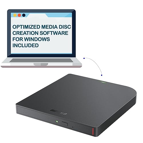 Buffalo MediaStation DVSM-PUV8U3B-TAA Portable DVD-Writer - External - TAA Compliant - DVD-RAM/±R/±RW Support - 24x CD Read/24x CD Write/24x CD Rewrite - 8x DVD Read/8x DVD Write/8x DVD Rewrite - Double-layer Media Supported