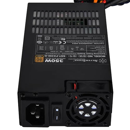 SilverStone Technology 350 Watt Flex ATX Power Supply with Fixed Cables and 80 Plus Gold with 6Pin PCIe Connector SST-FX350-G-USA, Black(Lead-Free Paint) 350W FLEX FX350-G