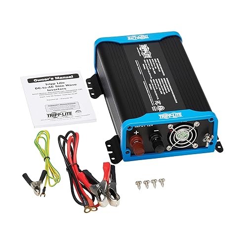 Tripp Lite 600W Compact Pure Sine Wave Power Inverter, 3 Outlets, 1 USB + 1 USB-C Charging Ports, Remote Control via RJ12 Telephone Cable, Included Mounting Brackets, 2-Year Warranty (PINV600SW-120)