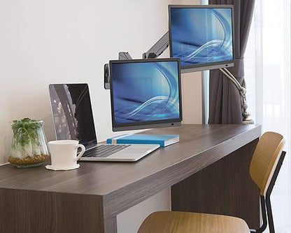 Universal Gas Spring Dual Monitor Wall Mount Two Gas-Spring Jointed Arms, Supports Two 17" to 32" TV Or Monitors up to 8 Kg (17.64 Lbs.) Model Number 461627