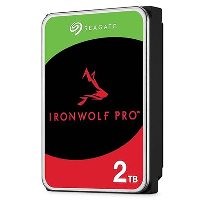 Seagate IronWolf Pro 2TB Enterprise NAS Internal HDD Hard Drive – CMR 3.5 Inch SATA 6Gb/s 7200 RPM 256MB Cache for RAID Network Attached Storage, Rescue Services - FFP (ST2000NTZ01) HDD Pro(Enterprise) 2TB