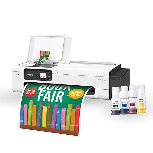 Canon imagePROGRAF TC-20M 24 Large Format Poster & Plotter Printer - Scanner Included - Enlarge Copies - Compact - Automatic Roll & Cut Sheet Paper Feeder, Ships with 280ml of Ink - USB, Wi-Fi, LAN