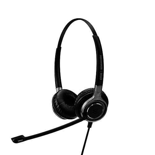 Sennheiser SC 665 (507256) - Double-Sided Business Headset | for Mobile Phone and Tablet Connection | with HD Sound & Ultra Noise-Cancelling Microphone (Black) SC665