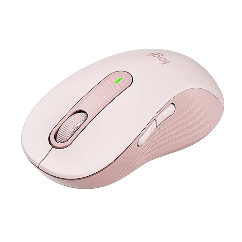 Logitech Signature M650 Wireless Mouse - for Small to Medium Sized Hands, 2-Year Battery, Silent Clicks, Customizable Side Buttons, Bluetooth, for PC/Mac/Multi-Device/Chromebook - Rose Rose Right Handed Small-Medium Size