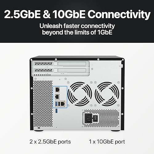 QNAP TS-855X-8G-US 8 Bay High-Performance 8-core 10GbE NAS for deploying Hybrid-Infrastructure Storage and high-Speed virtualization Applications (Diskless)