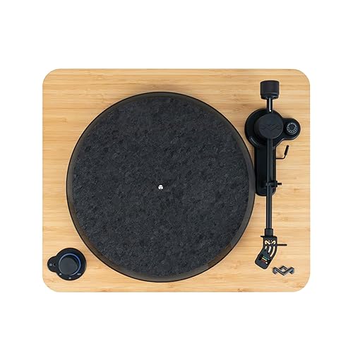 House of Marley Stir It Up Lux Wireless Turntable: Vinyl Record Player with Wireless Bluetooth Connectivity, Built-in Pre-Amp, and Sustainable Materials