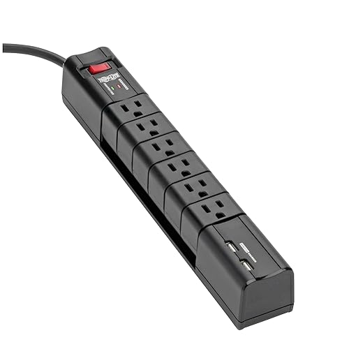 Tripp LITE Surge 6 Outlet 3.4A USB Charger Tablet Smartphone Ipad iPhone 2 USB Ports