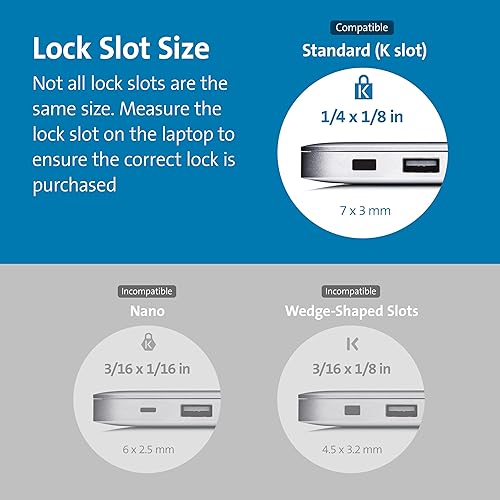 Kensington K64673US Combination Laptop Lock Combination Lock Standard