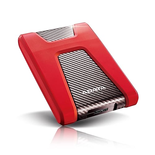 Adata DashDrive Durable HD650 External Hard Drive 1000 GB Red
