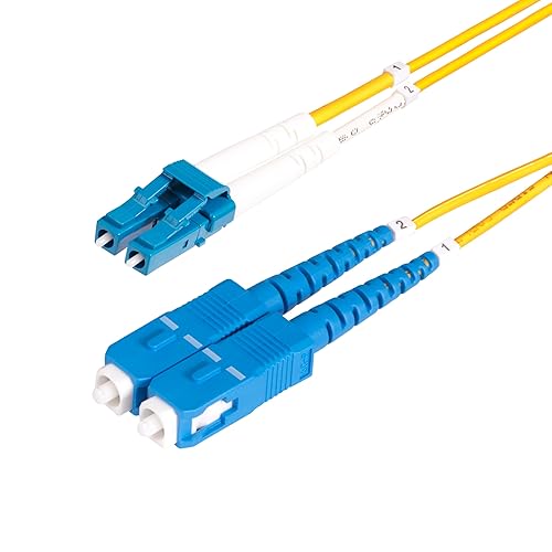 StarTech.com 25m (82ft) LC to SC (UPC) OS2 Single Mode Duplex Fiber Optic Cable, 9/125, 100G, LSZH Fiber Jumper Cord