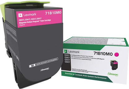 Lexmark 71B10M0 CS317dn CX317dn CS417dn CX417de CS517de CX517de Magenta Return Program Cartridge Toner