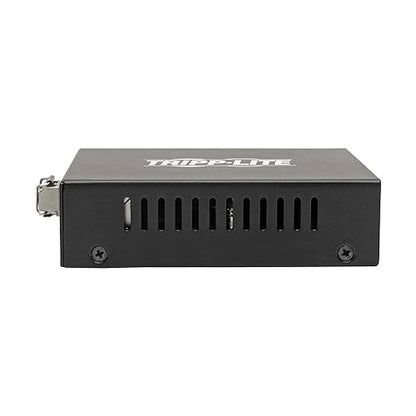 Tripp Lite Multimode Fiber Media Converter, Fiber to Ethernet Converter, Gigabit, POE+, 10/100/1000 LC, 850 nm, 550 m (N785-P01-LC-MM1) Power Over Ethernet+ LC / Multimode 850nm