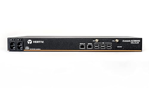 Vertiv Avocent ACS8000 Serial Console, 16 Port Console Server, Dual AC Power, AT&T and Verizon Support, 4G LTE Cellular Connectivity, Remote Data Center and Out of Band Management(ACS8016-NA-DAC-400) Dual Carrier 4G/LTE 16-Port, Dual AC