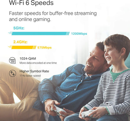 TP-Link Deco WiFi 6 Mesh WiFi System(Deco X20) - Covers up to 2200 Sq.Ft, Replaces Wireless Internet Routers and Extenders, 1-Pack WiFi 6 Mesh, 1-pack