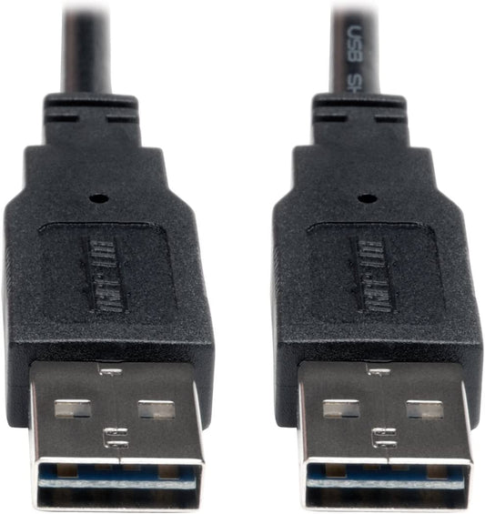 Tripp Lite Universal Reversible USB 2.0 Hi-Speed Cable (Reversible A to Reversible A M/M) 10-ft.(UR020-010)