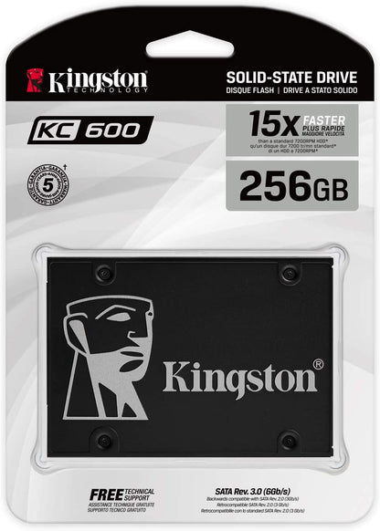 Kingston KC600 256GB 2.5 Inch SATA3 Solid State Drive (3D TLC)