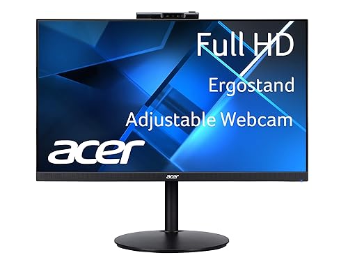 acer CB272 Dbmiprcx 27" Full HD (1920 x 1080) IPS Frameless, AMD FreeSync, 1ms VRB, ErgoStand Monitor with Full HD Adjustable Webcam (Display Port, HDMI & VGA Ports),Black 27-inch FHD Webcam