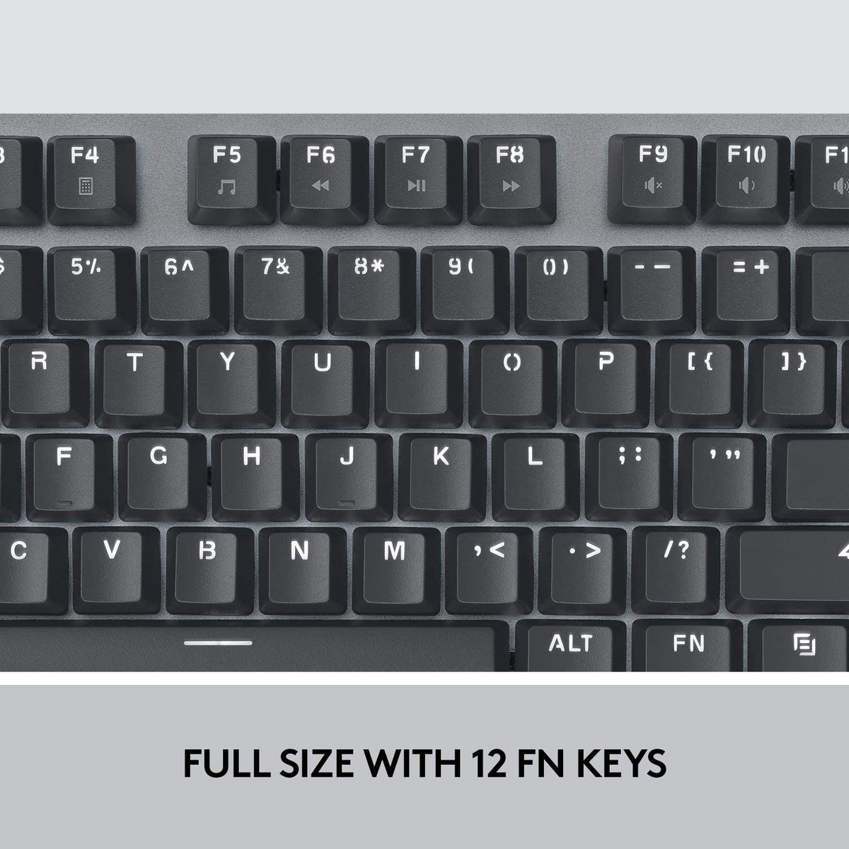 Logitech K845 Mechanical Illuminated Keyboard, Mechanical Switches, Strong Adjustable Tilt Legs, Full Size, Aluminum Top Case, 104 Keys, USB Corded, Windows (TTC Brown Switches) TTC Brown TTC Keyboard