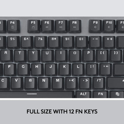 Logitech K845 Mechanical Illuminated Keyboard, Mechanical Switches, Strong Adjustable Tilt Legs, Full Size, Aluminum Top Case, 104 Keys, USB Corded, Windows (TTC Brown Switches) TTC Brown TTC Keyboard