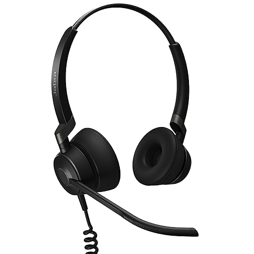 Jabra Engage 50 Wired Headset, Stereo – Telephone Headset with 3-Microphone System, Blocks Out Background Noise for Increased Agent Focus, Features Enhanced Hearing Protection, 5099-610-189 Engage 50 Stereo