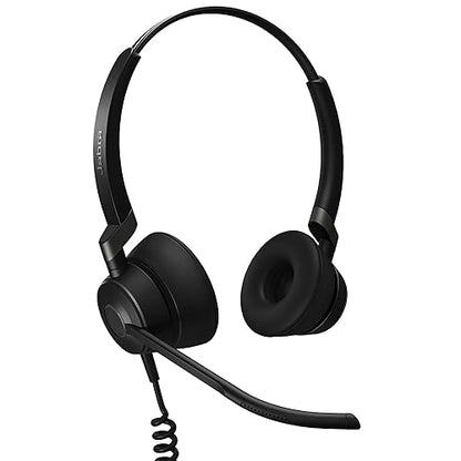 Jabra Engage 50 Wired Headset, Stereo – Telephone Headset with 3-Microphone System, Blocks Out Background Noise for Increased Agent Focus, Features Enhanced Hearing Protection, 5099-610-189 Engage 50 Stereo